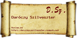 Daróczy Szilveszter névjegykártya
