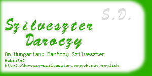szilveszter daroczy business card