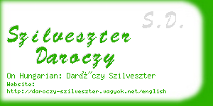 szilveszter daroczy business card